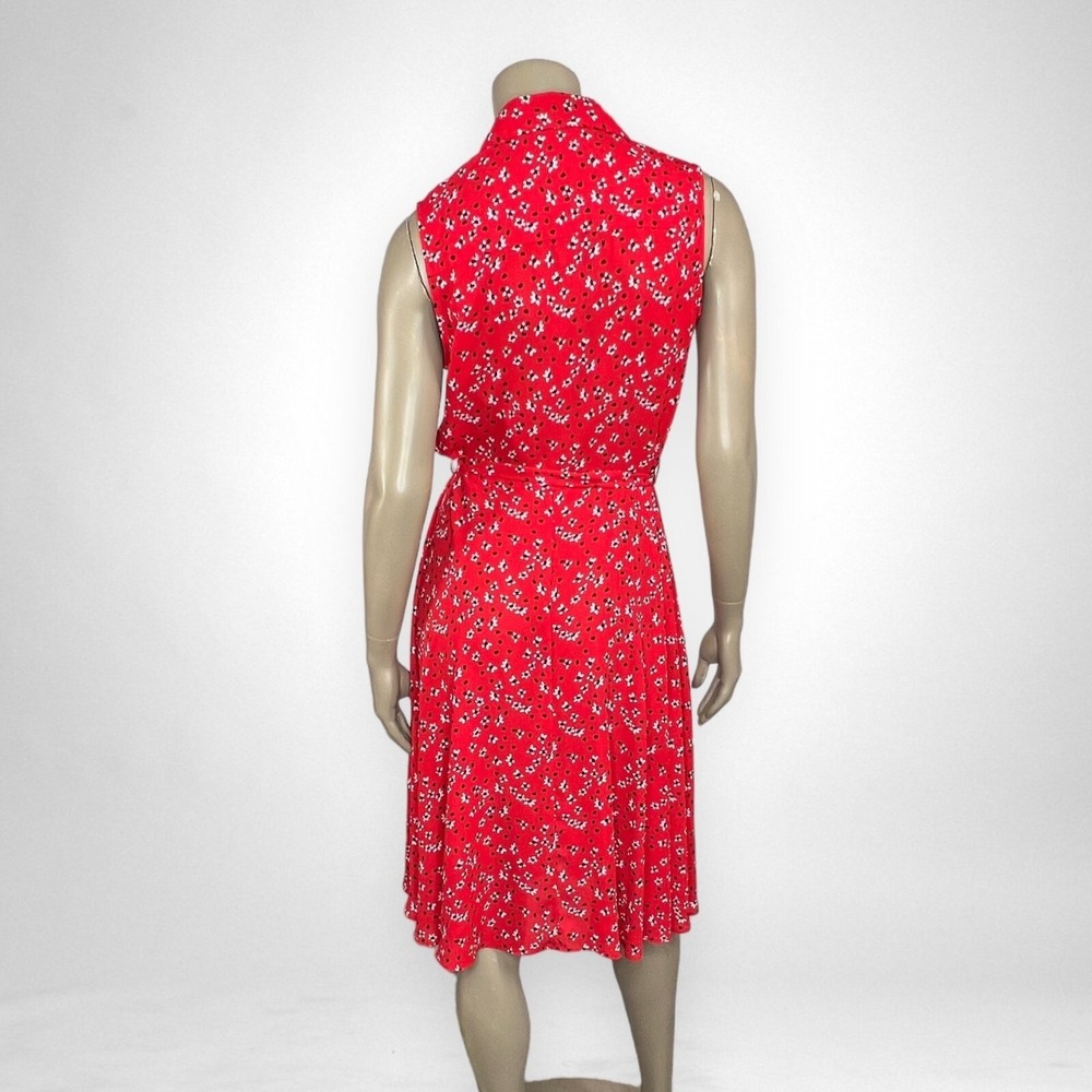 NANETTE LEPORE Collared Pintuck‎ Sleeveless Shirt Dress 6 Summer - Picture 3 of 6